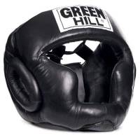 Боксерський шолом Green hill SUPER чорн. шкіра